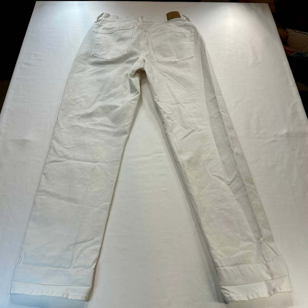 American Eagle Outfitters 90s Straight White Denim Jeans, Size 0 Regular